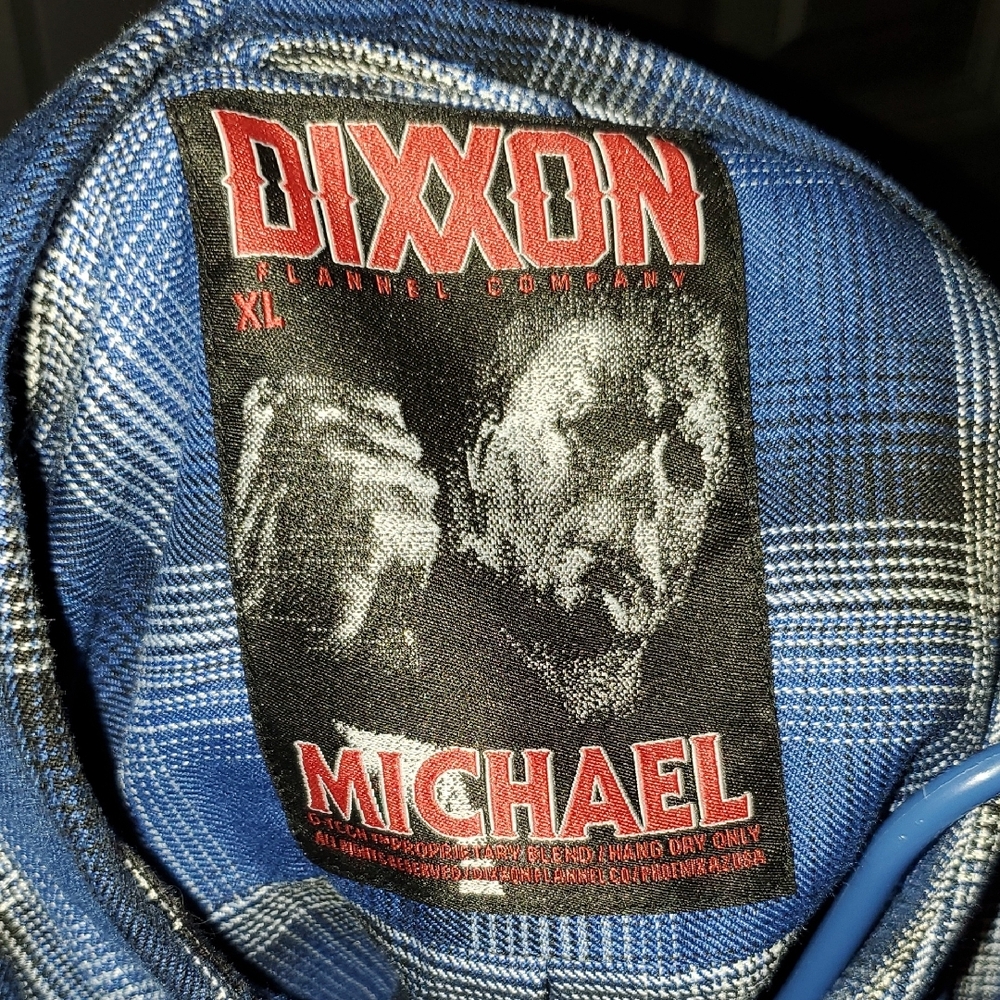 DIXXON Michael Myers Blue and White Plaid Button-Down Shirt - Picture 3 of 3